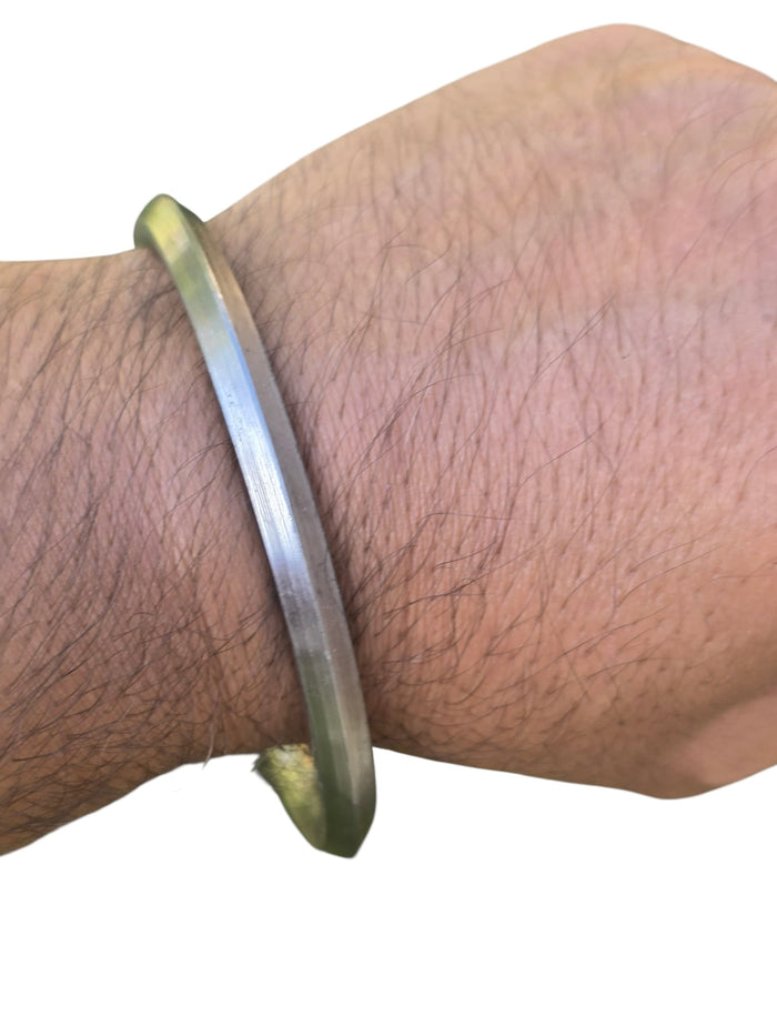 Sarbloh Kara One Edge Pure Iron Kada Sikh Bangle Khalsa Bracelet Handmade D5 New Traditional UnisexKarha