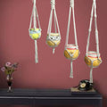 Macrame Hangers – Off White – Set of 4 – Indiehaat