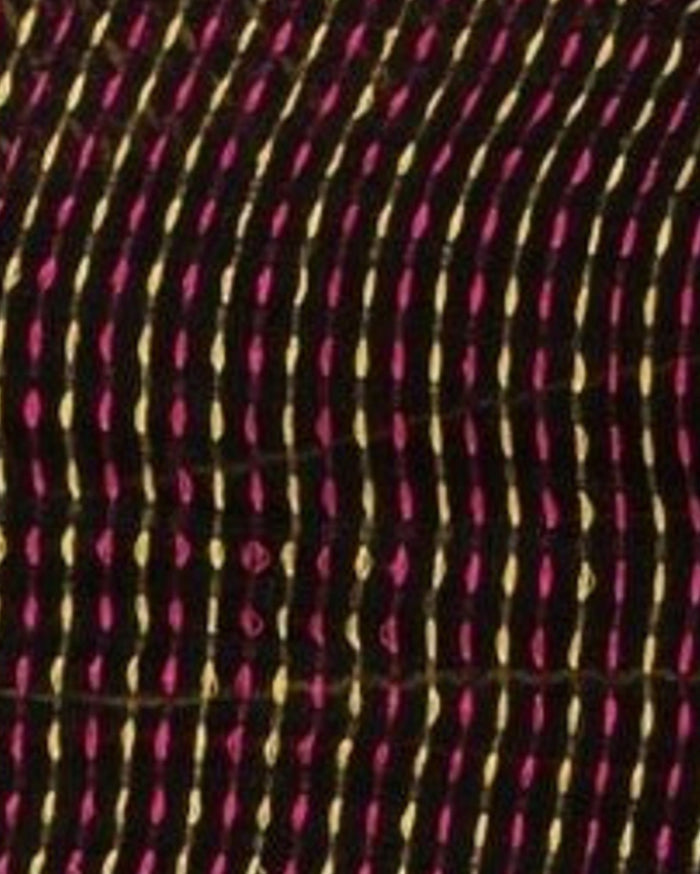 Shining Pure Linen Kantha Work Saree Black