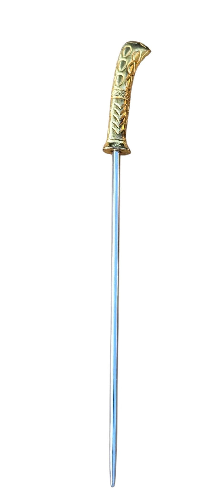 Sikh Baaj Gold Plated Stainless Steel Turban Salai Dumalla Patka Dastar Pagri Keski Hair Tucking Needle