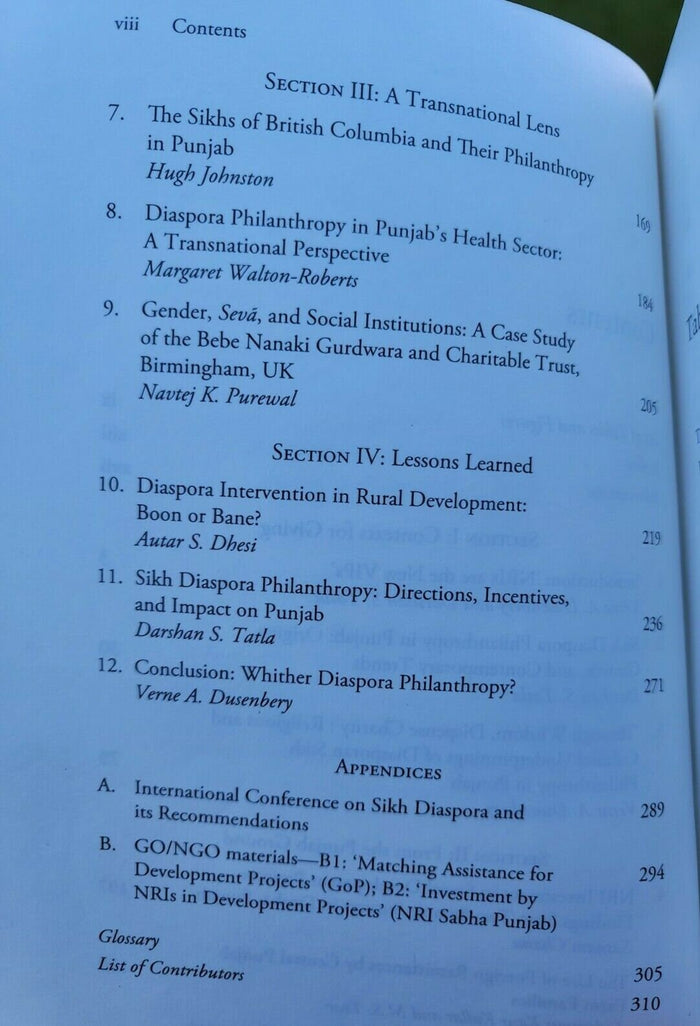 Sikh diaspora philanthropy in punjab book by verne a. dusenbery english new b69