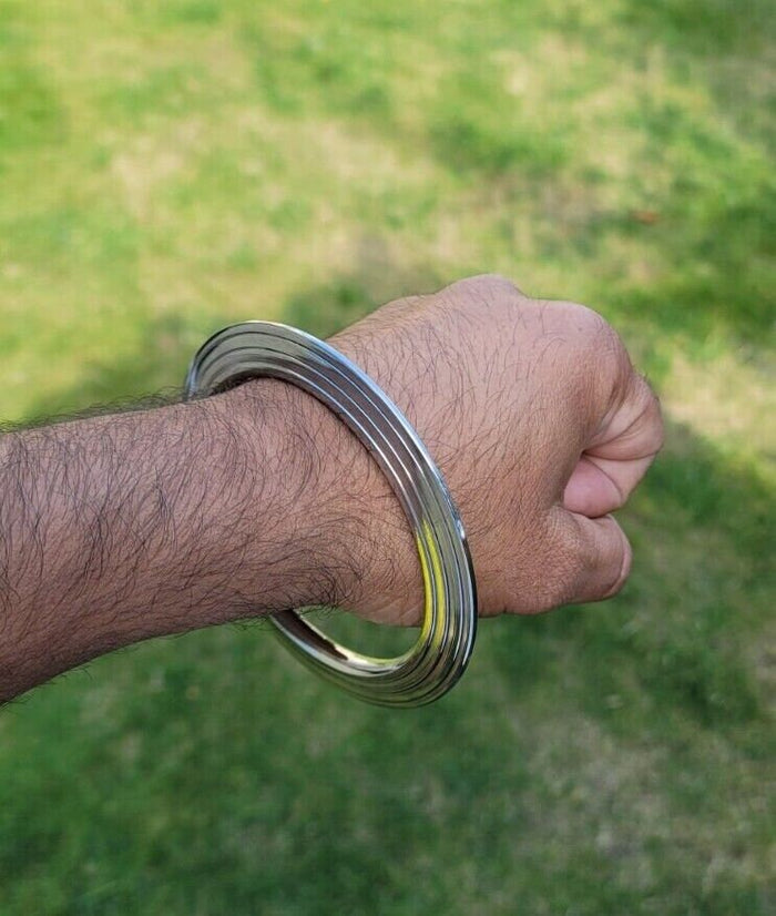 Sikh Kara Chakri Stainless Steel Kada Singh Kaur Bangle Punjabi Bracelet E17
