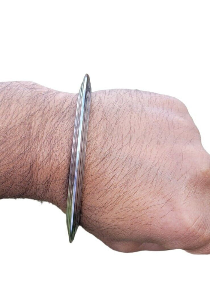 Sikh Kara Chakri Stainless Steel Kada Singh Kaur Bangle Punjabi Bracelet E17