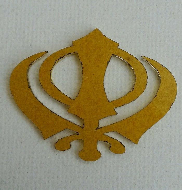 SIKH Punjabi PICCOLO D'ORO KHANDA SINGH KHALSA acrilico ADESIVO RETRO REGALO