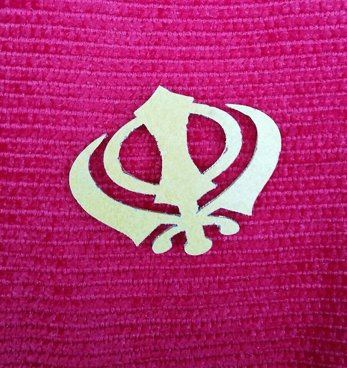 SIKH Punjabi PICCOLO D'ORO KHANDA SINGH KHALSA acrilico ADESIVO RETRO REGALO