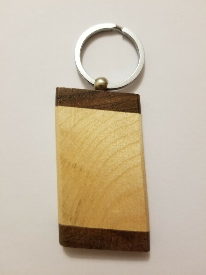 Sikh punjabi words dukh vele ardas khanda wooden singh kaur key chain ring gift