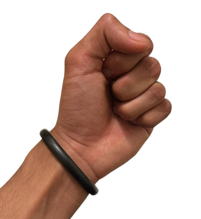 Sikh Sarbloh Kara Pure Iron Kada Black Singh Kaur Bangle Metal Khalsa Bracelet O11G