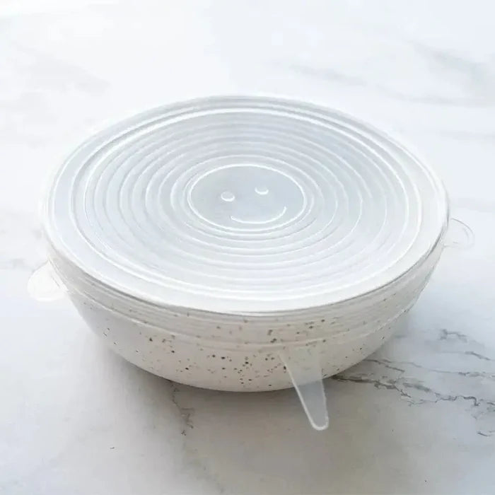 Reusable silicone bowl covers set of 6