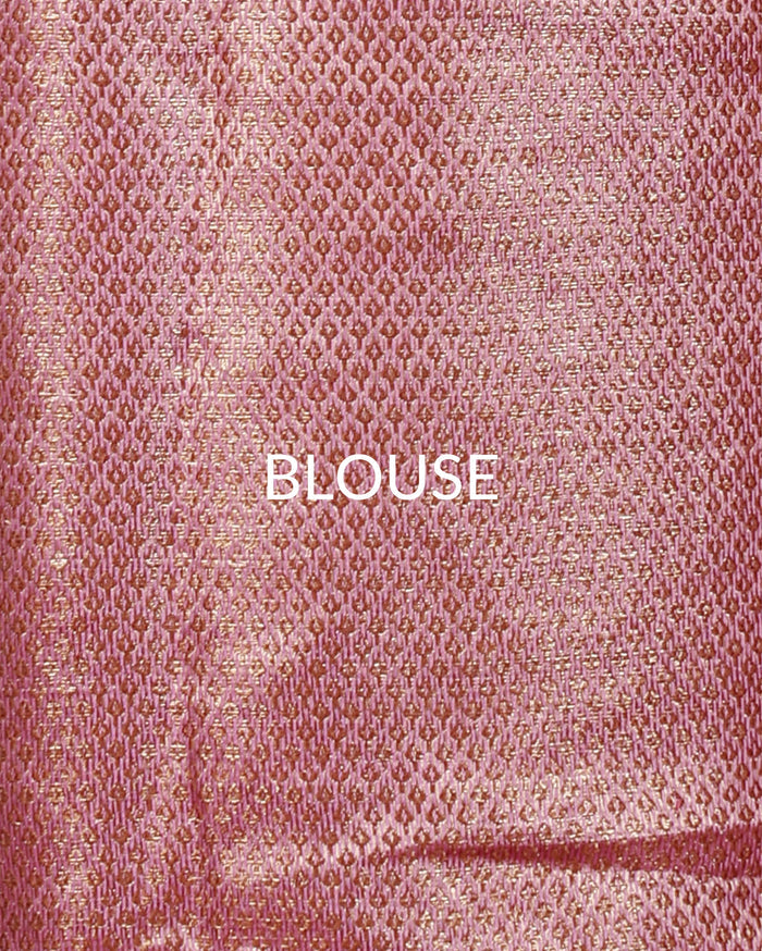 Buy Silkmark Banarasi Muga Tussar Pink Saree Online