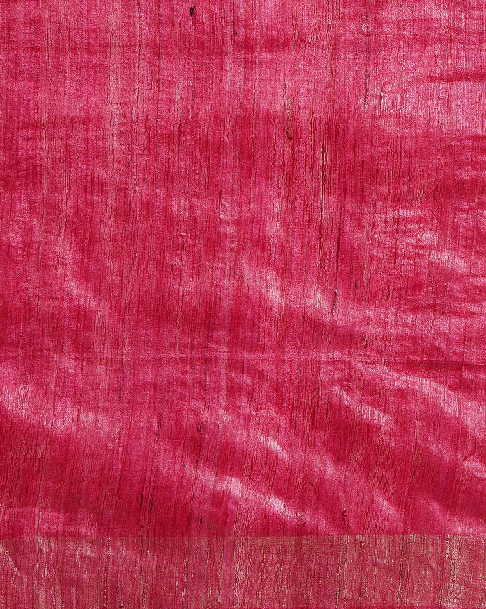 Silkmark Ghicha Tussar Harmonious Yellow & Purple Saree