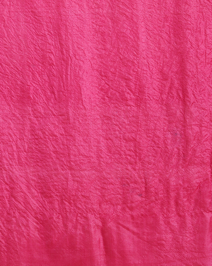 Silkmark Tussar Pink Top Katan Silk Green Dupatta