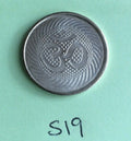 Silver Plated Laxmi Ganesh Ji Hindu OM Legend Good Luck Coin Gift XMas Token S19