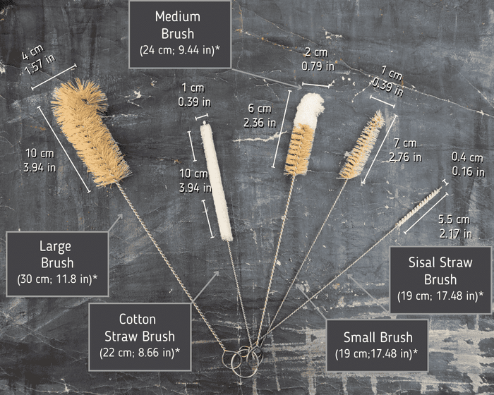 Sisal bottle brush set of 5