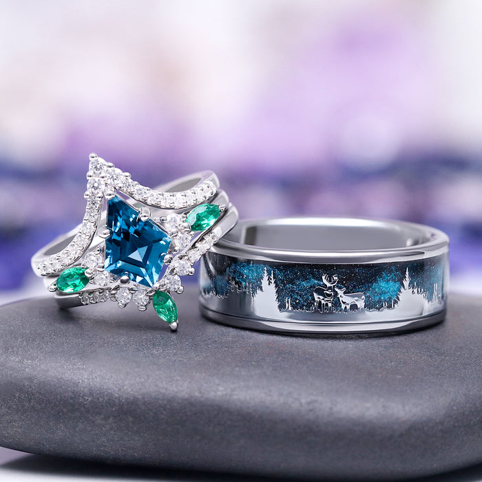 Skye Kite® Chevron Stacking Wedding Band in 14K White Gold by Aquamarise Gold features a graceful V-shaped arc set with petite moissanite stones on a delicate white gold band, part of Women’s Wedding Bands and Solid Gold Engagement Rings collections.
