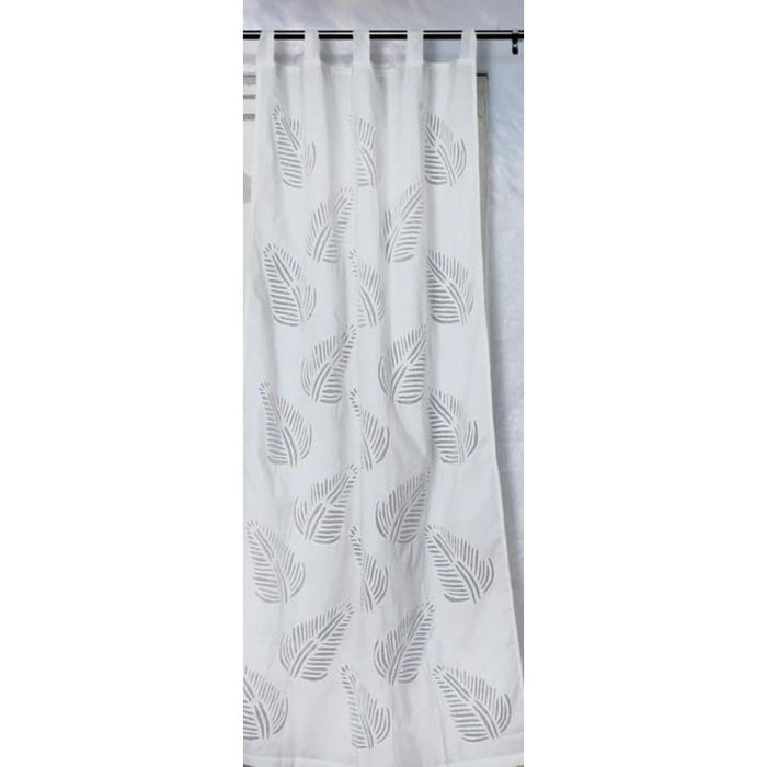 Applique Work Wall Hanging White Curtain
Size - 44"X84" (3.5 X 7 Ft)-Indiehaat