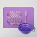 Slow feeder dog bowl silicone pet feeding set