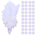 Charlo's Wholesale Set of 40 Snow White Chrysanthemum Flower Napkin Rings for party, wedding, shopkeeper, birthday, restaurant-0