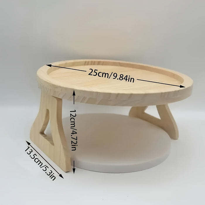 Foldable Wooden Sofa Armrest Tray Clip-On-2