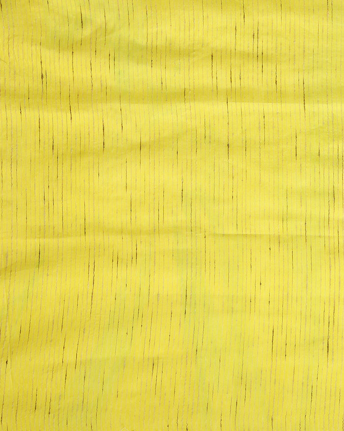 Splendid Katan Silk Yellow Madhubani Suit (T+B+D)