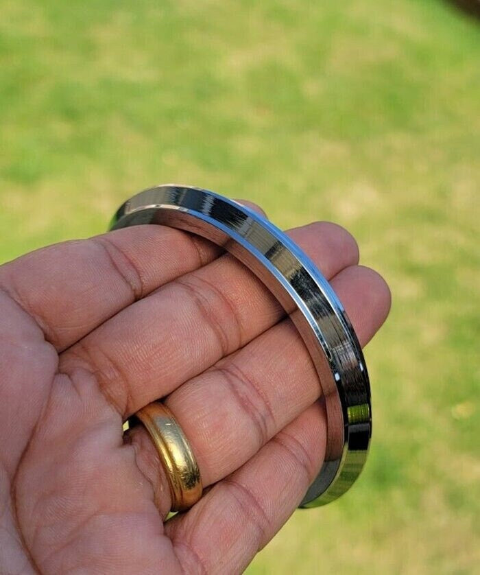 Stainless Steel Kara Sikh Kada Collar Edge Khalsa Bracelet Singh Kaur Bangle E19 Punjabi
