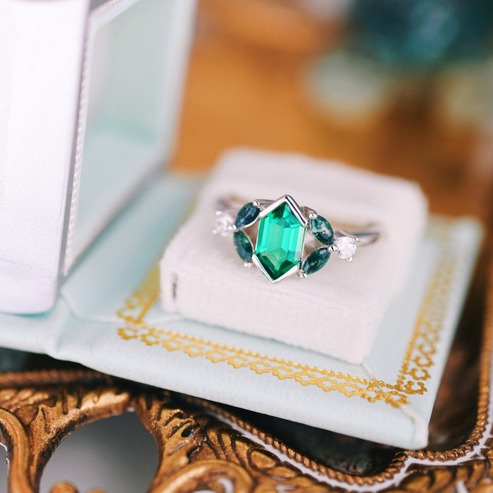 Summer Court Handmade Leather Book Ring Box- Seaglass Glow Edition (Small) by Aquamarise, in a ring box from collections including Ring Boxes & Keepsake Proposals and Meaningful Jewelry Gifts.