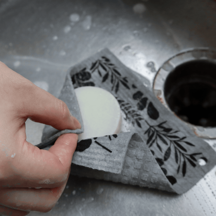 Swedish dishcloth set with dish soap
