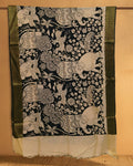 Indiehaat |Bangalori Handpainted Black Dupatta