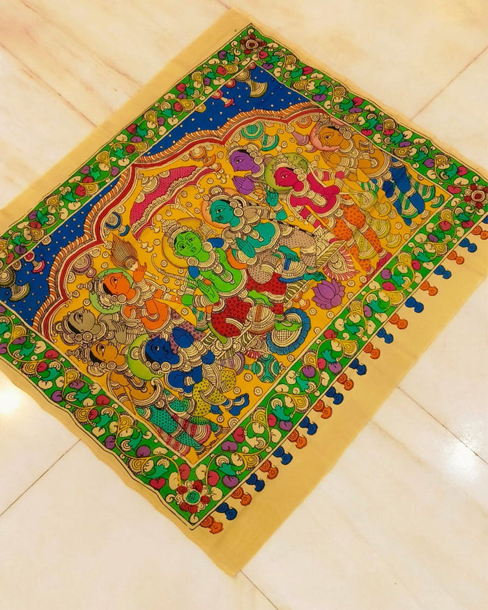 Indiehaat|Bangalori Silk Multicolor Wall Hanging|Unique DÃƒÆ’Ã‚Â©cor