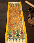 Indiehaat | Mangalagiri Handpainted Dupatta Yellow