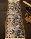 Indiehaat | Mangalagiri Handpainted Dupatta Black & White