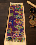Indiehaat | Mangalagiri Handpainted Dupatta Purple