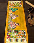 Indiehaat | Mangalagiri Handpainted Dupatta Yellow