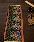 Indiehaat | Mangalagiri Handpainted Dupatta Black