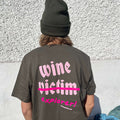 T-shirt Wine Victim | Khaki