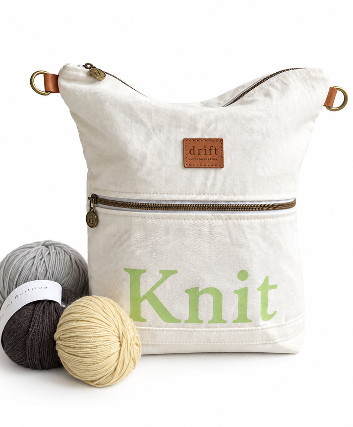 The Knit Bag - Shell/Lime