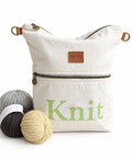 The Knit Bag - Shell/Lime