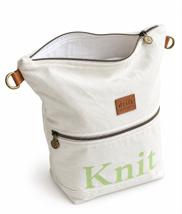 The Knit Bag - Shell/Lime