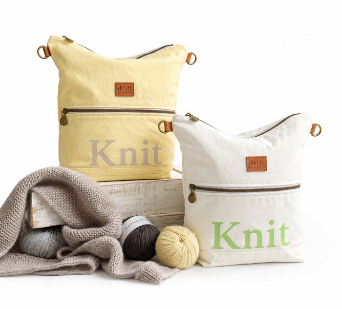 The Knit Bag - Shell/Lime