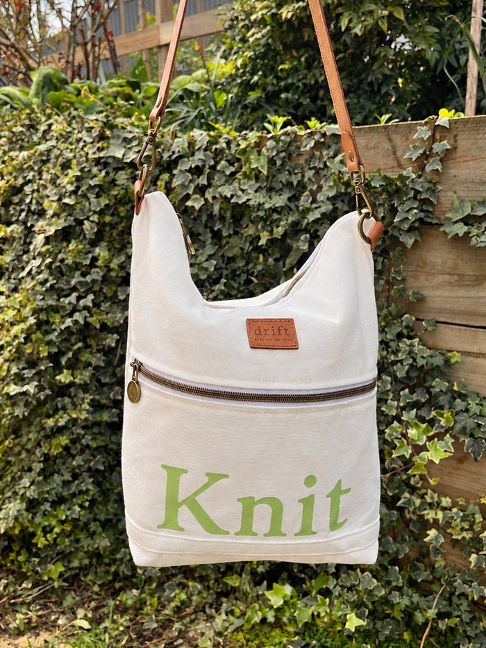 The Knit Bag - Shell/Lime