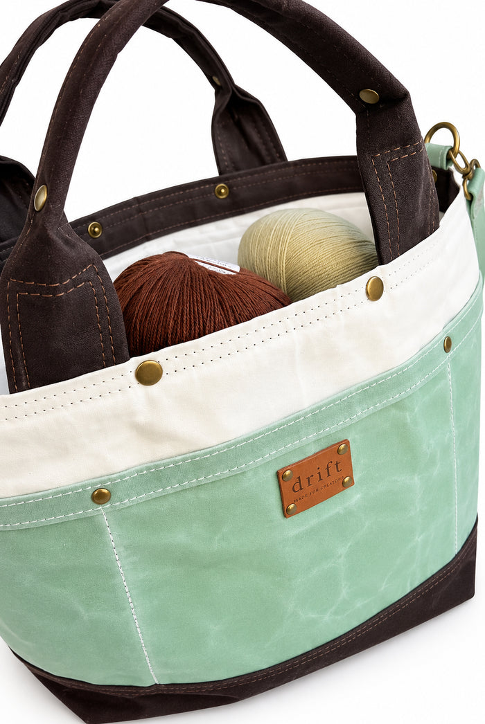 The Knitter's Carryall - Seamist/Bark