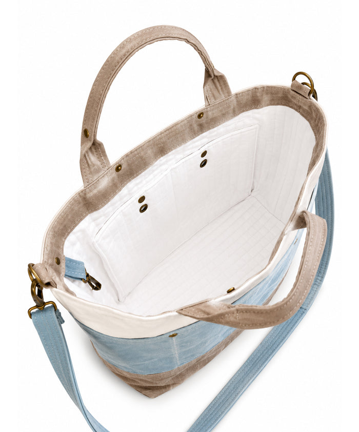 The Knitter's Carryall - Stone/Morning Tide