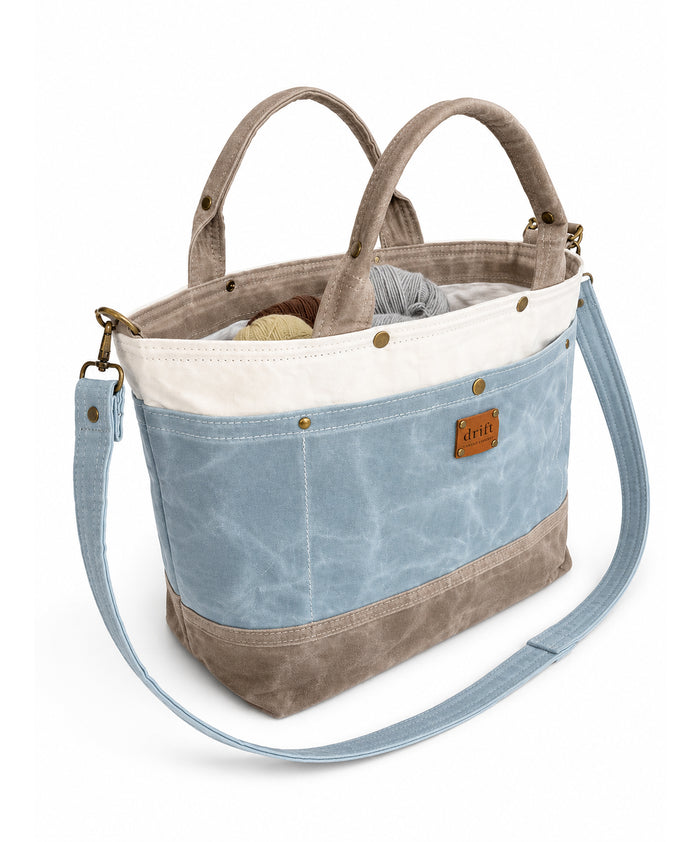The Knitter's Carryall - Stone/Morning Tide