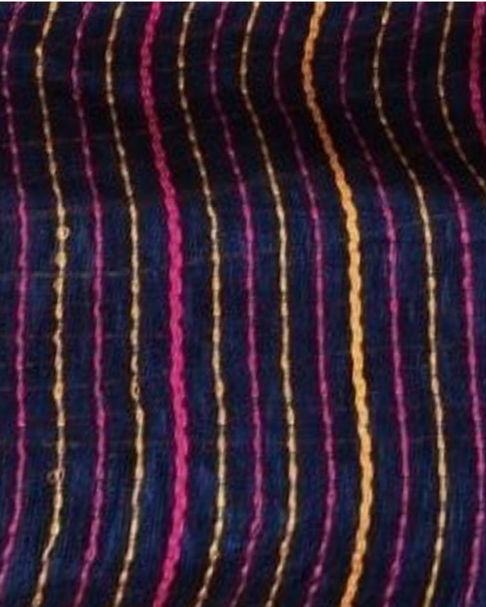 Thoughtful Pure Linen Kantha Work Saree Resolution Blue
