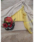Timeless Khadi Cotton Handcrafted Yellow Suit (T+B+D)
