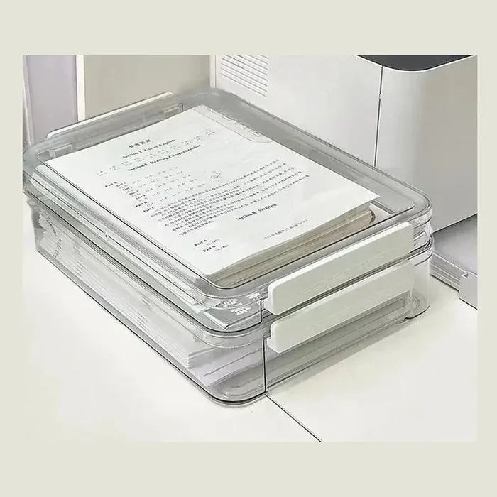 Transparent Document Storage Box | Stackable Organizer – image 6