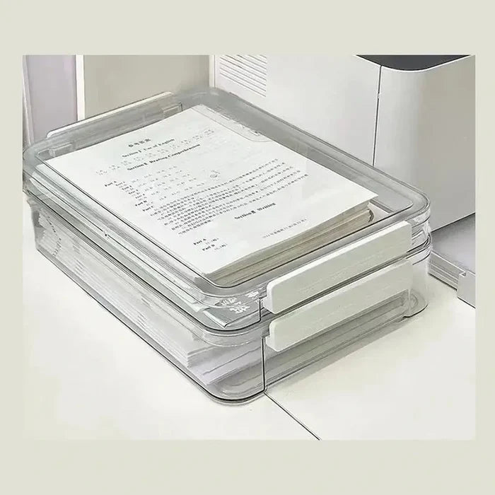 Transparent Document Storage Box | Stackable Organizer – image 7