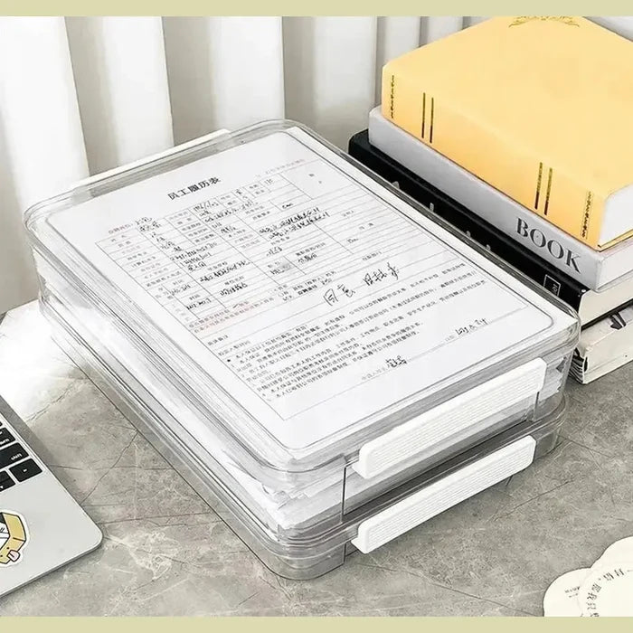 Transparent Document Storage Box | Stackable Organizer – image 8