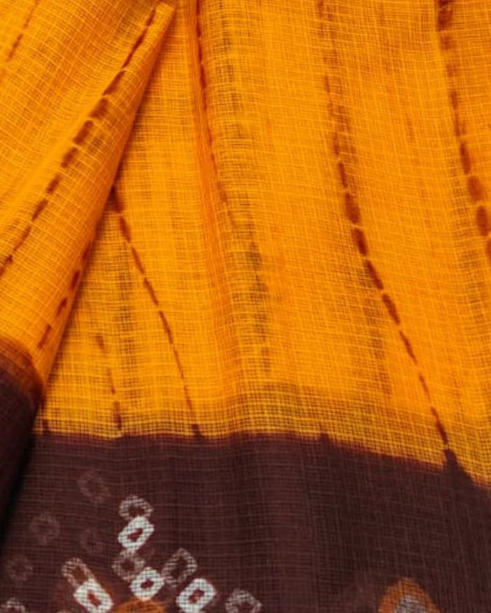 Tye & Drape Red & Maroon Kota Cotton Saree