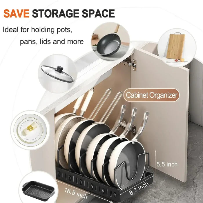 Pots and Pans Organizer Under Cabinet-1