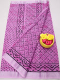 Indiehaat | Kota Doria Blockprint Saree